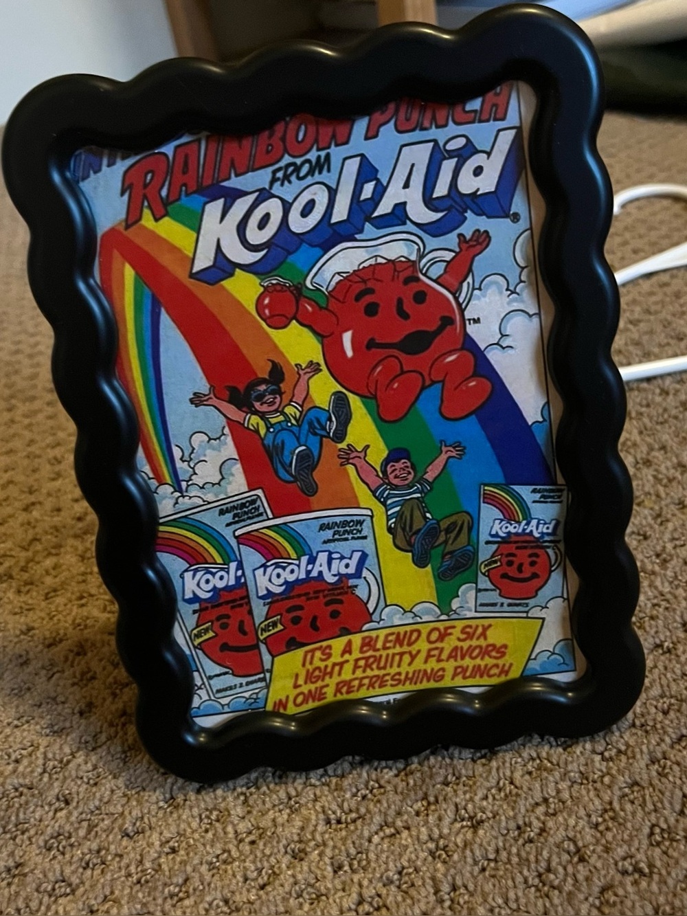 Rainbow punch kool aid art
